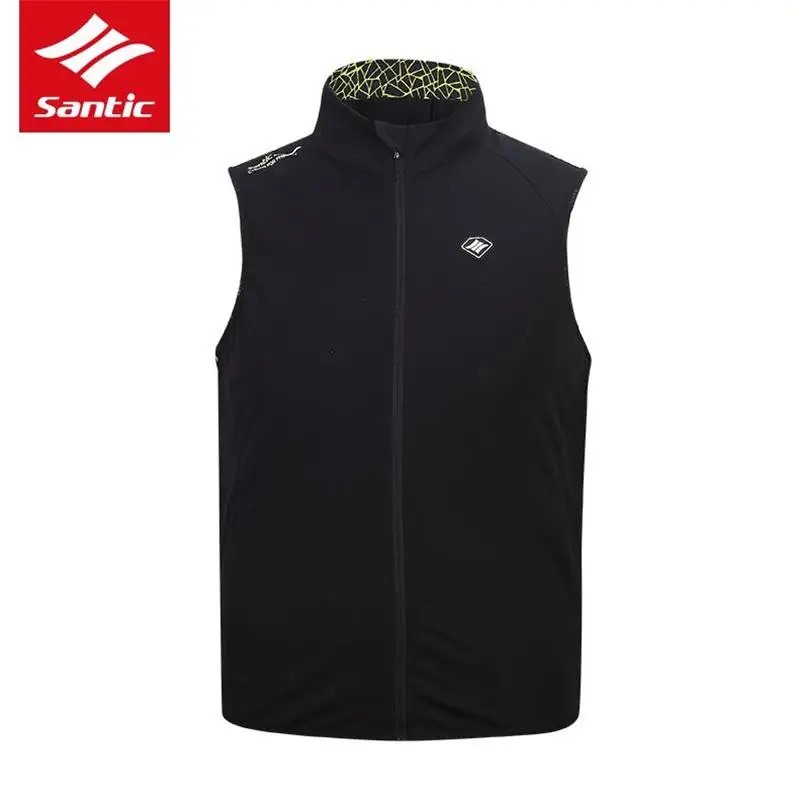 Мужская велосипедная куртка без рукавов Santic ветрозащитная теплая одежда для