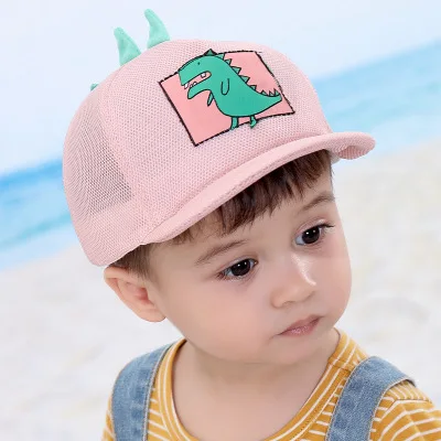 Летние детские Бейсбол девочки-мальчики сетки динозавр Snapback дышащие для