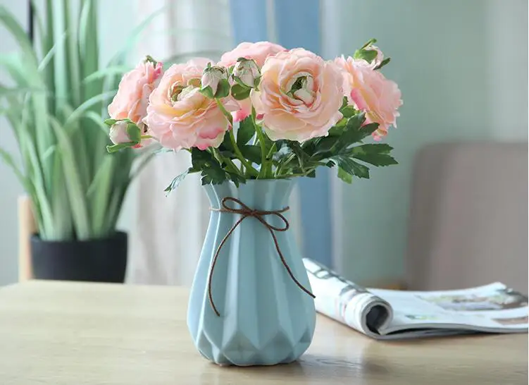 Nordic American Minimalist Modern Home Decoration Crafts Ceramic Vase Model Figurines Livingroom Cafe Desktop Porcelain Ornament