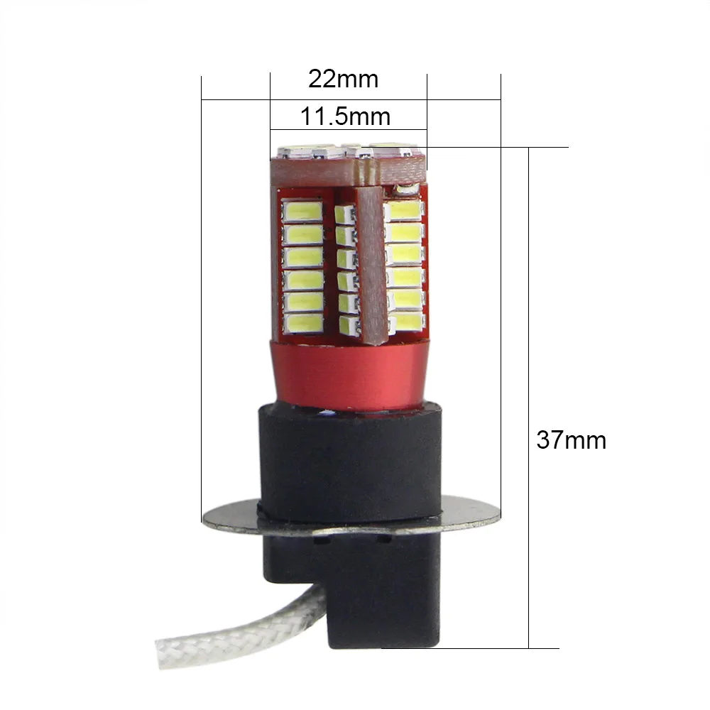 KEIN 2 шт. h8 h11 светодиодные лампы 57SMD H1 H3 H7 9005 9006 880 H27 HB3 HB4 противотуманные фары