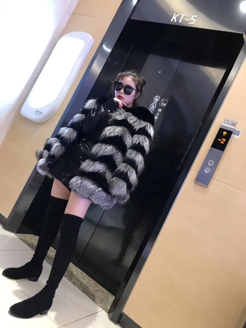 YINFEI Best Real Fox Fur Coat For Women Genuine Silver Outerwear Natural Jackets Waistcoat | Женская одежда
