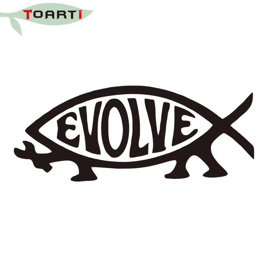 Evolve Fish Jesus наклейки для автомобиля Съемные Виниловые Наклейки Декор окна