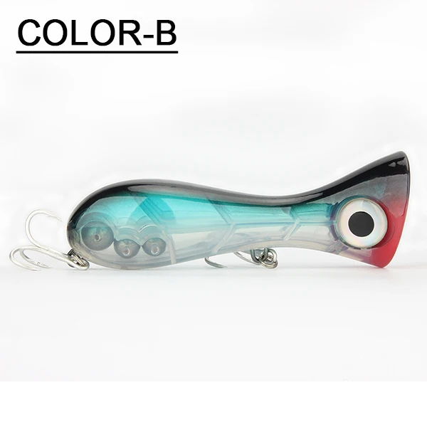 Color B Spinpoler, 1 шт., 97 мм, 31,6 г, новинка, Поппер, рыболовные приманки, верхняя вода, жесткая приманка, 3D глаза, большой рот, Поппер, приманка, 8 цветов - Цвет: Color B