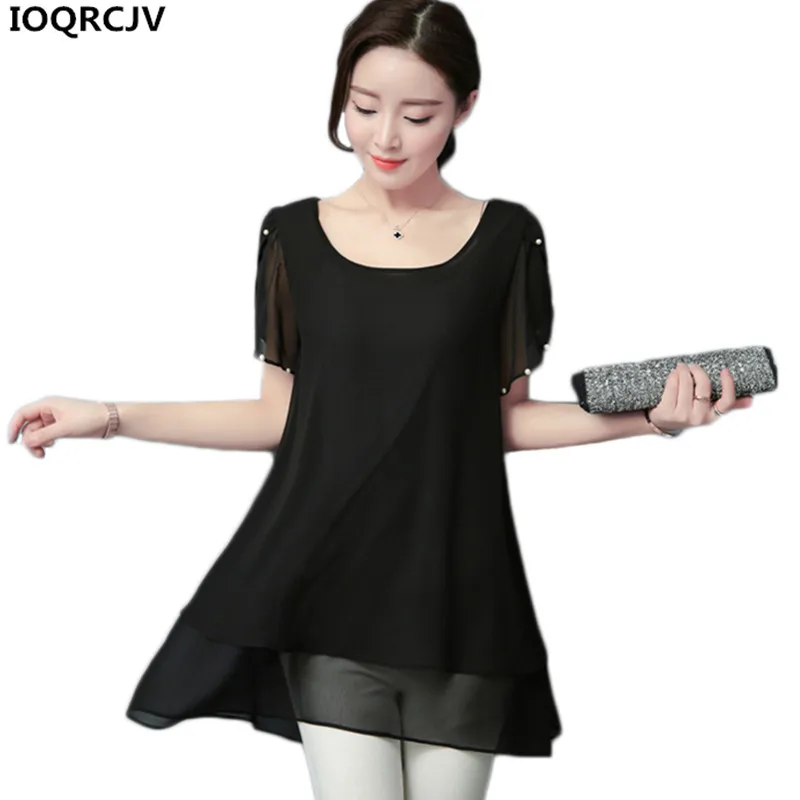 

Блузка шифоновая женская, на лето, размера плюс, 5XL, IOQRCJV, 825