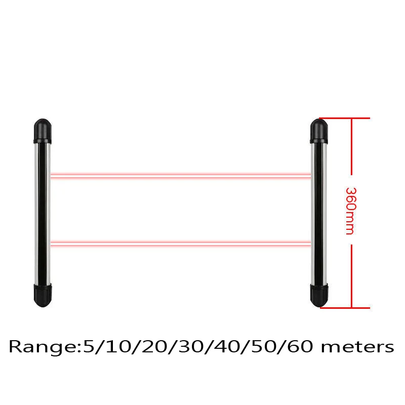 Беспроводной проводной 2 луча ИК луч инфракрасный барьер детектор движения для