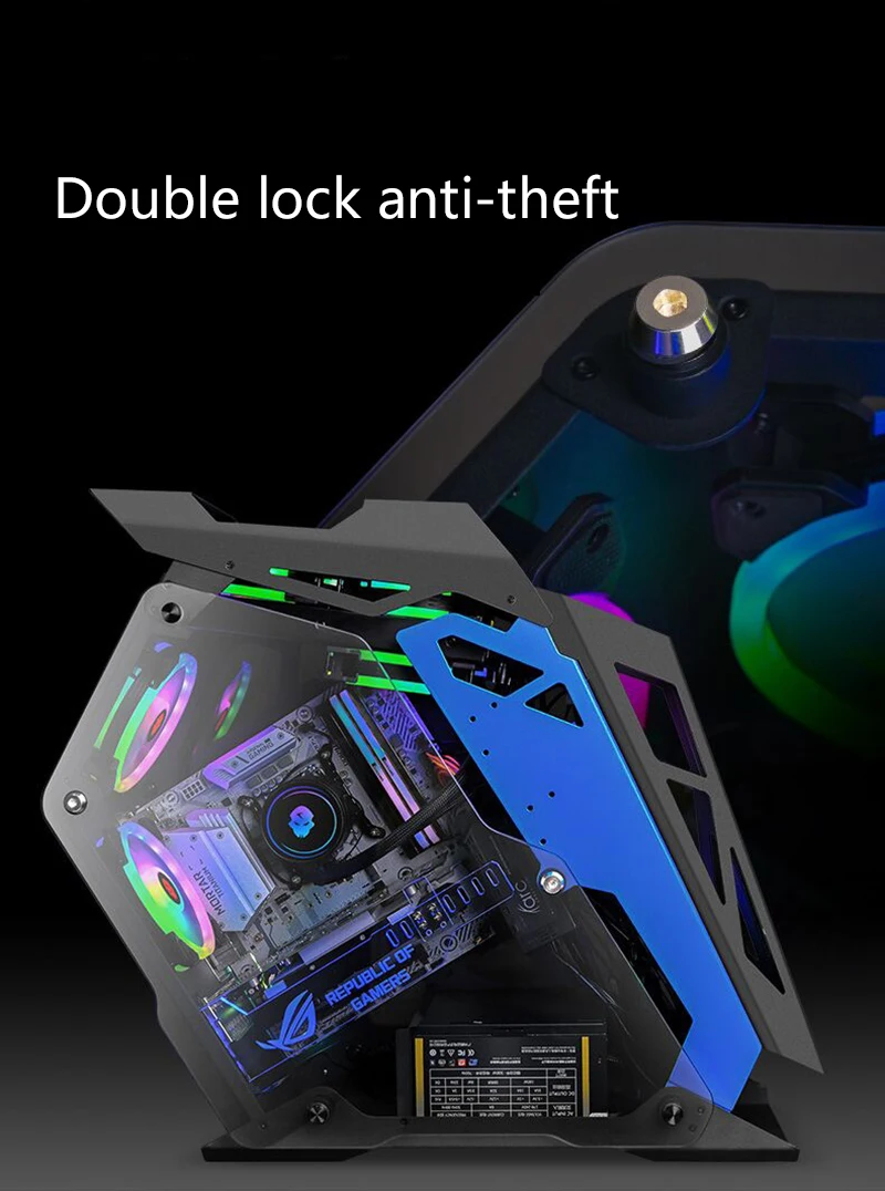 222*500*585 мм водяное охлаждение игровое шасси специальная форма RGB PC Mainframe боковой прозрачный чехол gamer gabinete computador