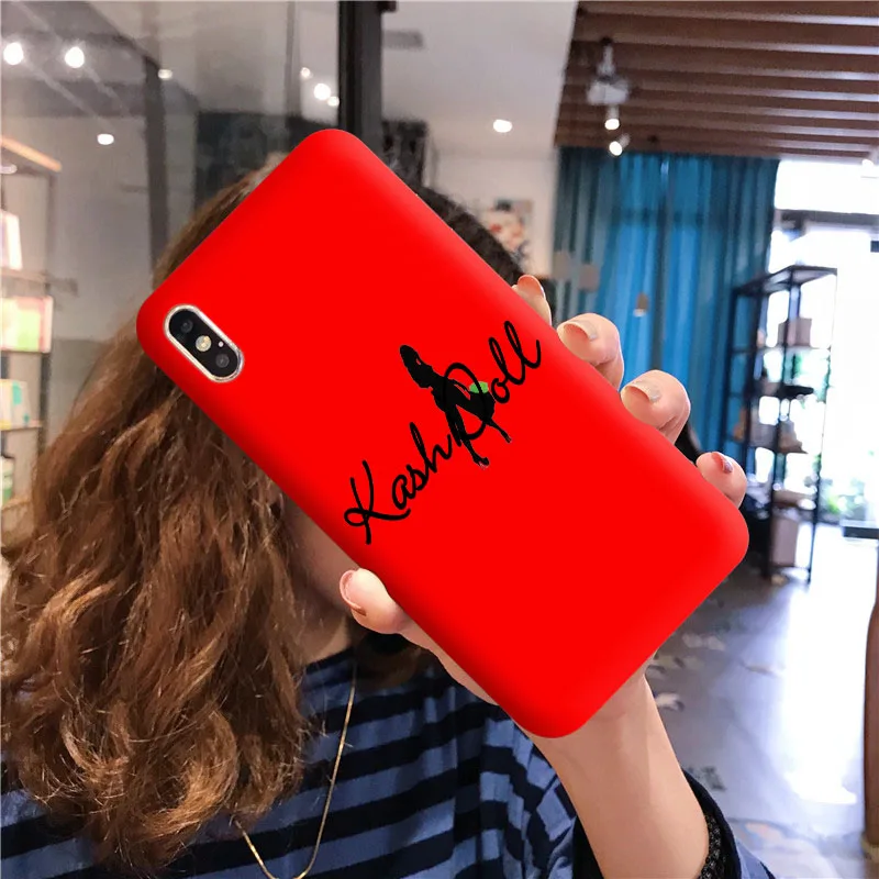 Funny Black Head Girl Phone Case Make Money Not Friends Women For iPhone 11Pro Max X XR XS 8 7 6s Plus Candy Red Silicone Cover