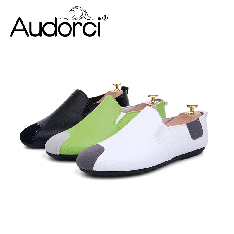 Audorci/2018 3 вида цветов мужские повседневные легкие слипоны на плоской подошве