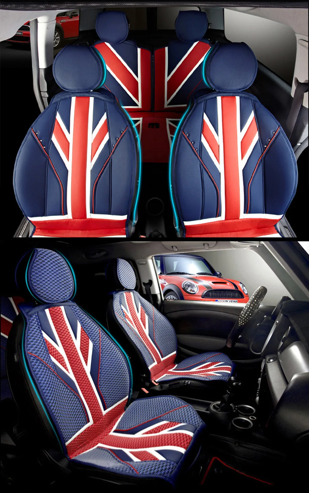 Роскошные 3D Ice Slik ПВХ кожаные чехлы для сидений автомобиля Защита для Mini Cooper One JCW F56 F55 F60 R55 R56 R60 земляк автомобильный стиль