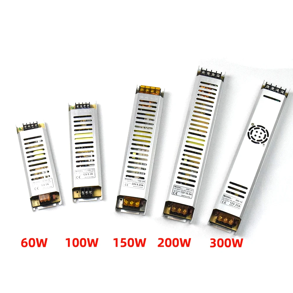 220V To 12V 24V Ac Dc Power Supply 60W 100W 150W 200W 300W 12 Volt 24V Transformer Power Source Switching Power Supply
