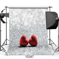 sliver sparkles red heart bokeh background valentines backdrops photocall customized 3d photography for photo studio photophone