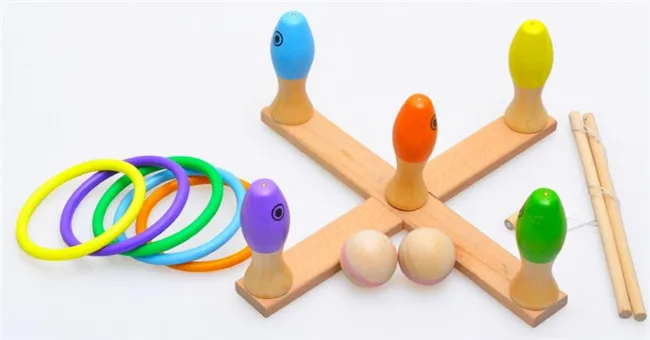 

New wooden toy , multi-function fishing game,Ring games,The bowling ball,Educational toys Free shipping