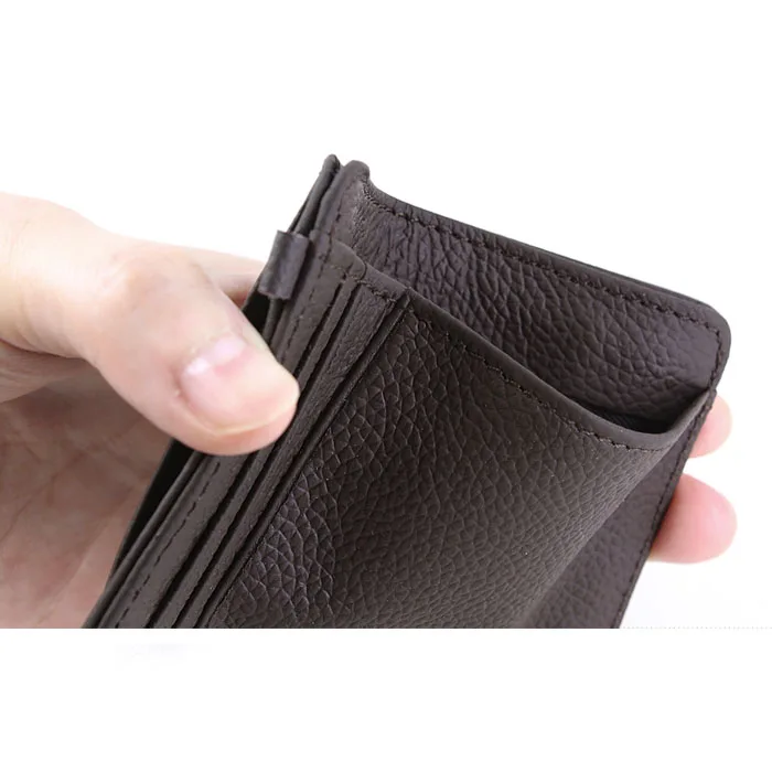 Сумка из натуральной кожи для мужчин и женщин тонкий кошелек с сертификатом