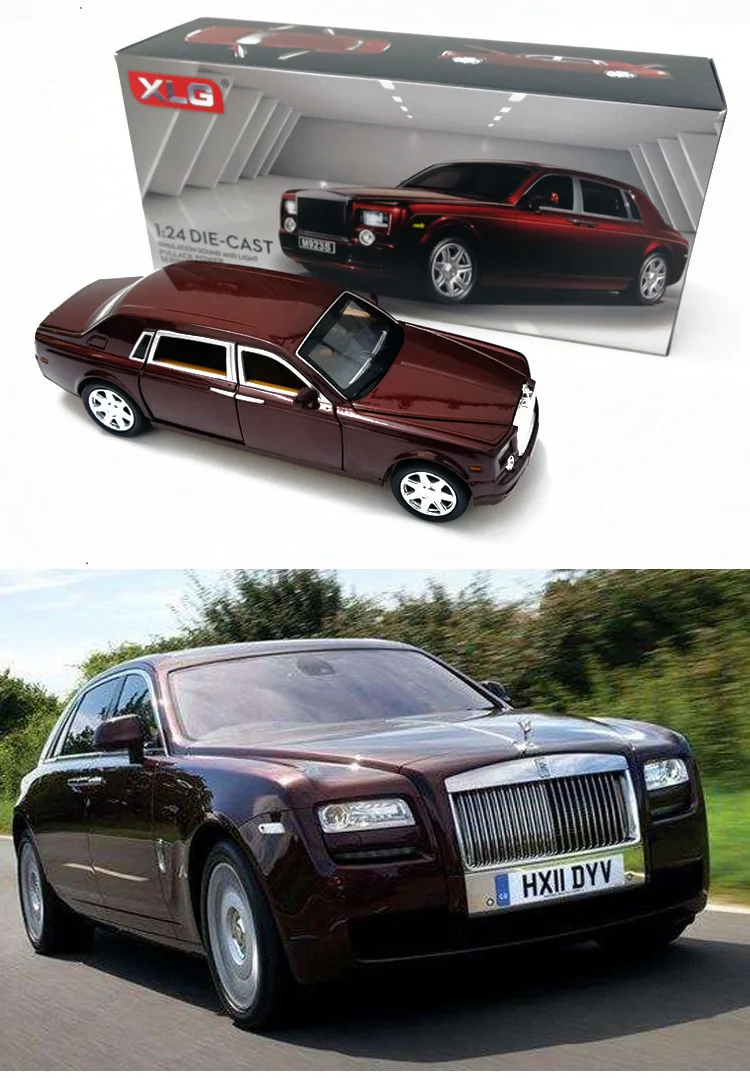 Rolls-Royce Phantom, форма для автомобиля, украшение, Акустооптическое эхо, сплав, автомобильная игрушка, украшение автомобиля, модель, подарок для мальчика, автомобиль
