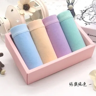 4PCS-juhua-4 4 шт./лот, женское нижнее белье, плюс размер, S-4XL, хлопковые трусики, сексуальные, Calcinha, женские трусики, трусы с принтом - Цвет: 4PCS-juhua-4