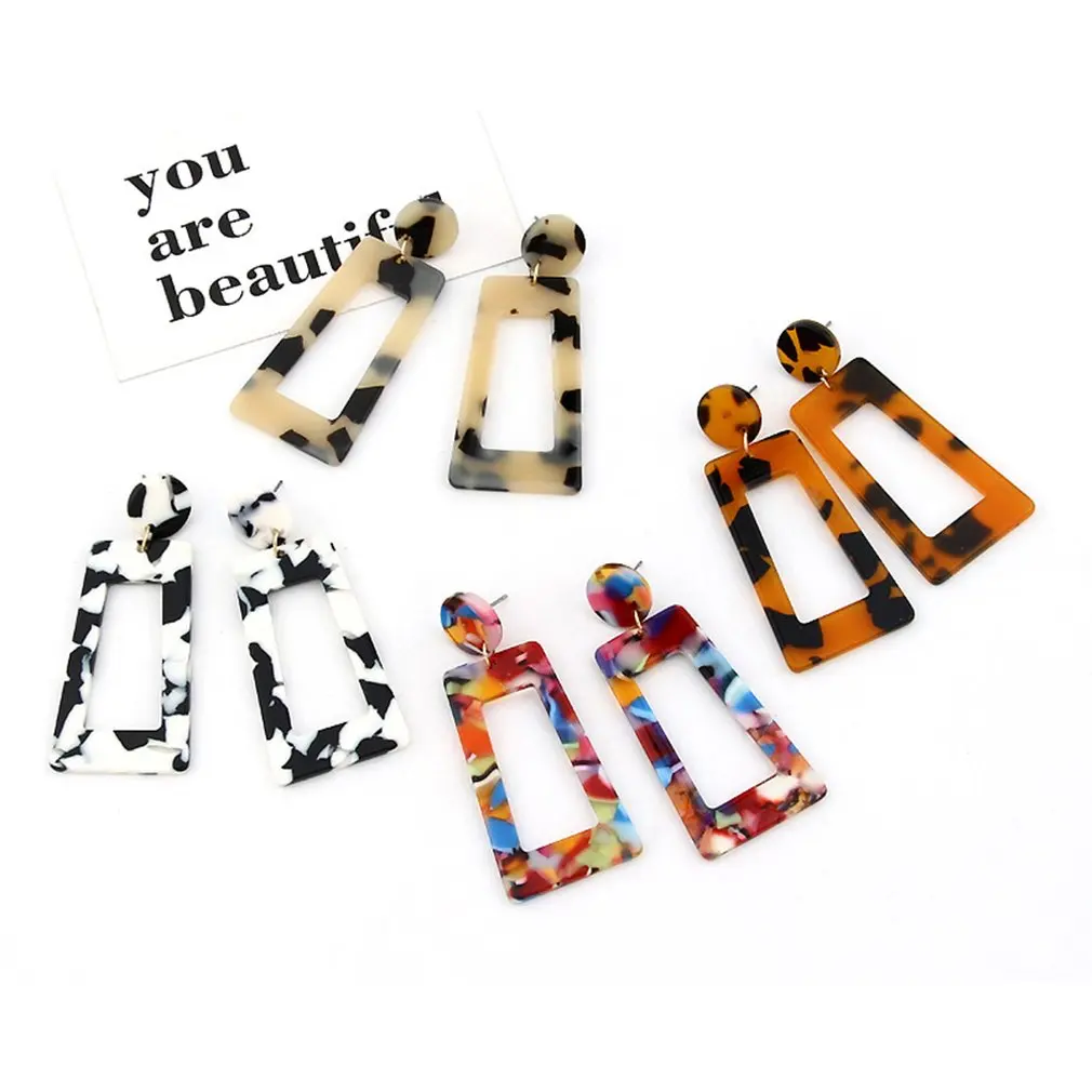 Акриловые женские аксессуары простые серьги винтажные акриловые для женщин