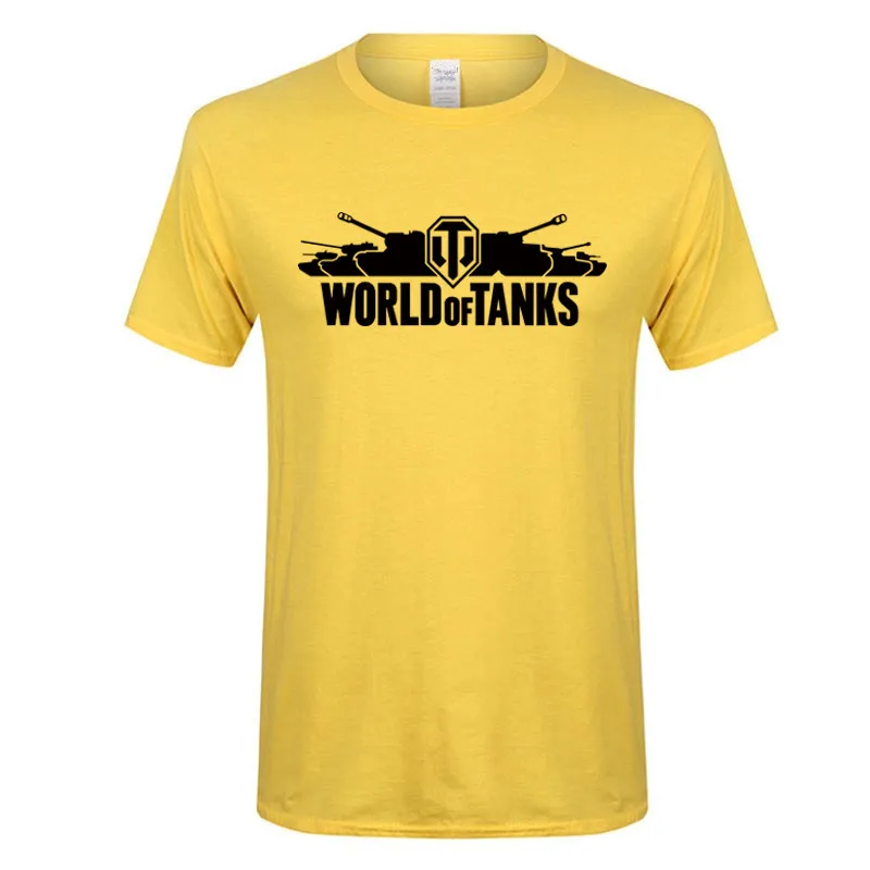 Yellow 1 Новинка, Мужская футболка World of Tanks, модная брендовая Мужская/Женская Повседневная футболка с коротким рукавом, хлопок, Харадзюку, хип-хоп, уличная одежда, футболки - Цвет: Yellow 1