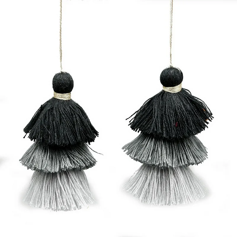 Модные 75 мм подвески из полихлопка с кисточками ожерелье серьги сумка для ключей