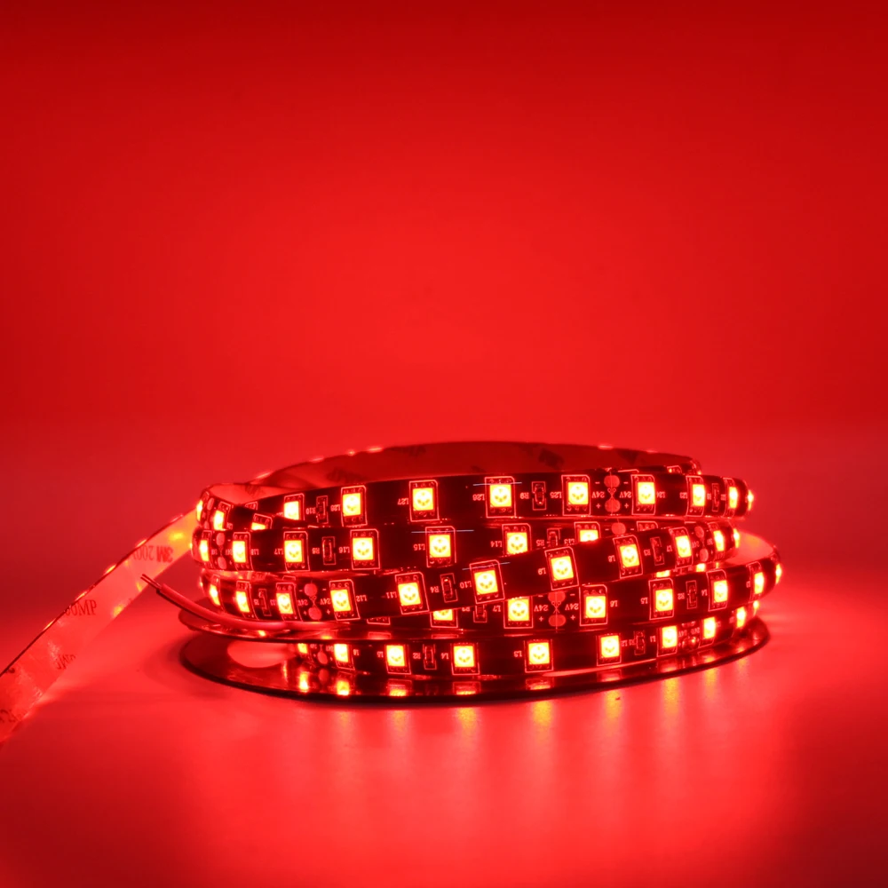 12V Светодиодные ленты светильник 5050 SMD 60 светодиодный s/M ЧЕРНЫЙ печатной платы гибкий Водонепроницаемый RGB/белый/теплый белый 5050 светодиодный ленточный светильник автомобильный светильник s