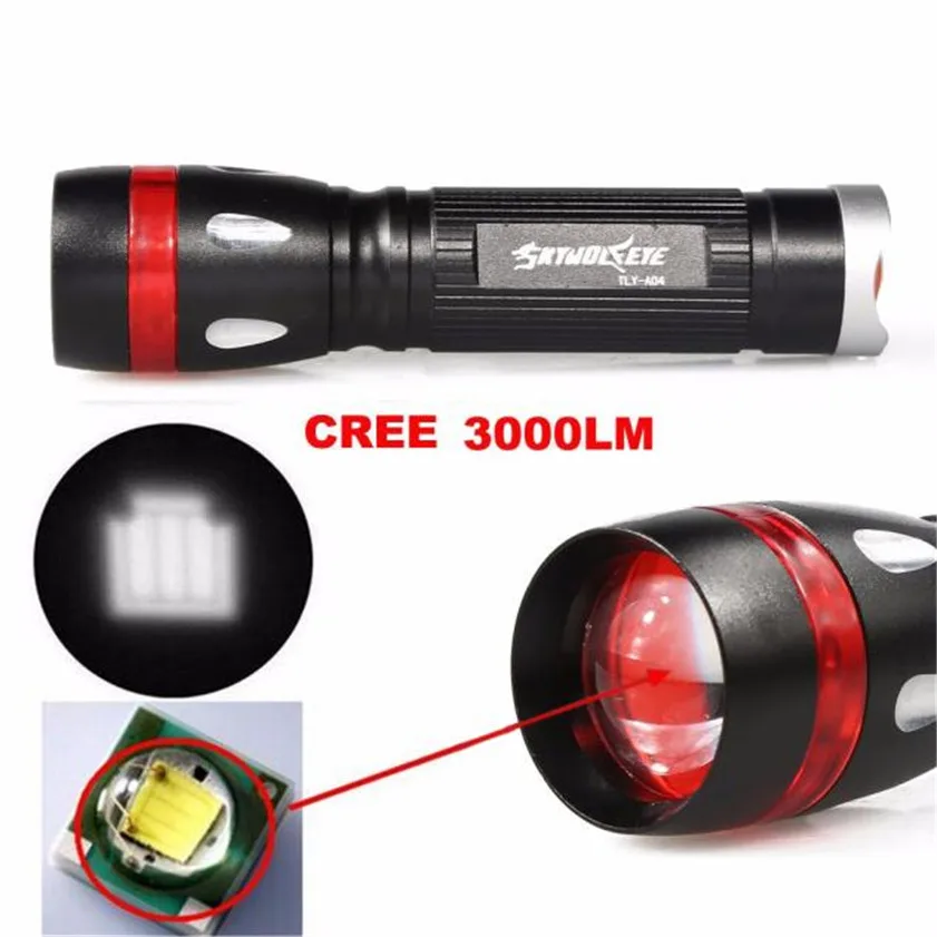 Супер 3000 люмен 3 режима CREE XML T6 светодиодный 18650 вспышка светильник фонарь лампа на
