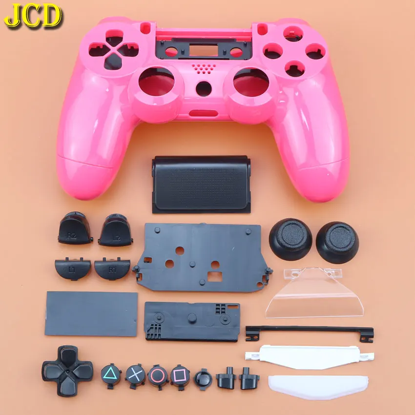 JCD Геймпад контроллер полный корпус и кнопки мод комплект для DualShock playstation 4 PS4 контроллер ручка Корпус чехол Крышка - Цвет: Pink