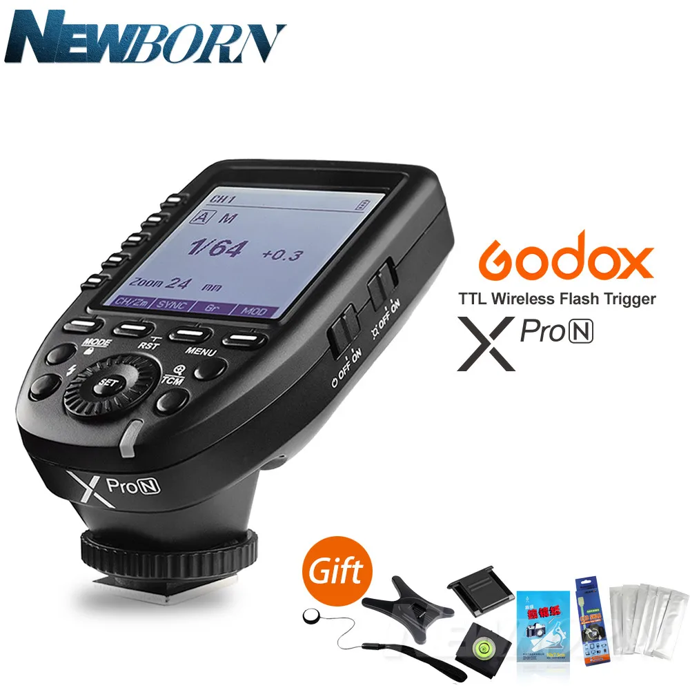 В наличии Godox Xpro N i TTL II 2 4G беспроводной триггер Высокая Скорость синхронизации