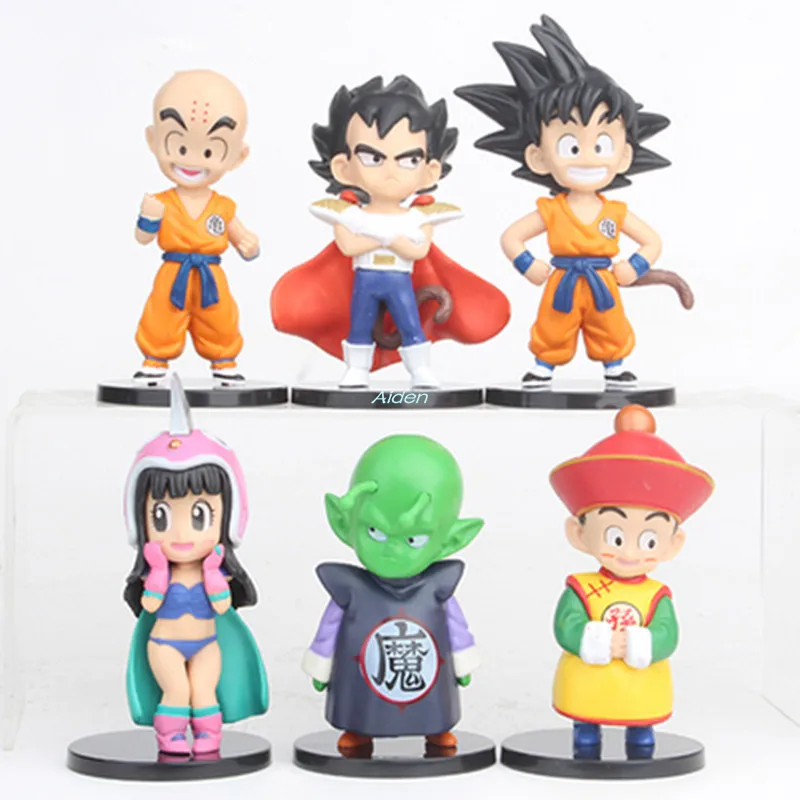 6 шт./компл. Dragon Ball Супер Saiyan Чичи сын Goku Piccolo Kulilin Вегета из ПВХ фигурку