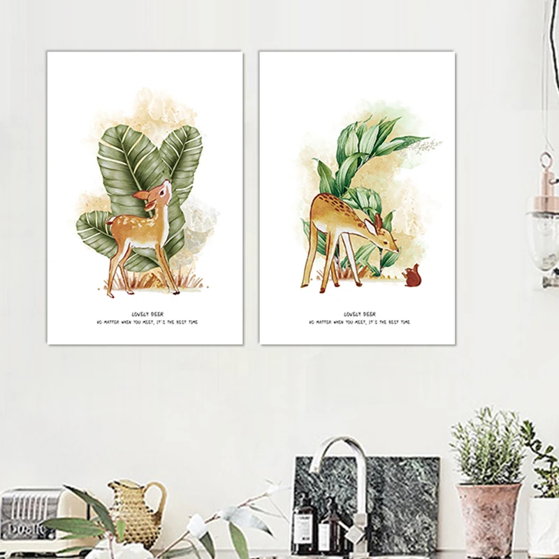 Dpkiss Cactus Canvas Painting Plant Home Furnishing Decoration Wall Art Unframed Waterproof Ink Pictures Rectangle Poster | Дом и сад