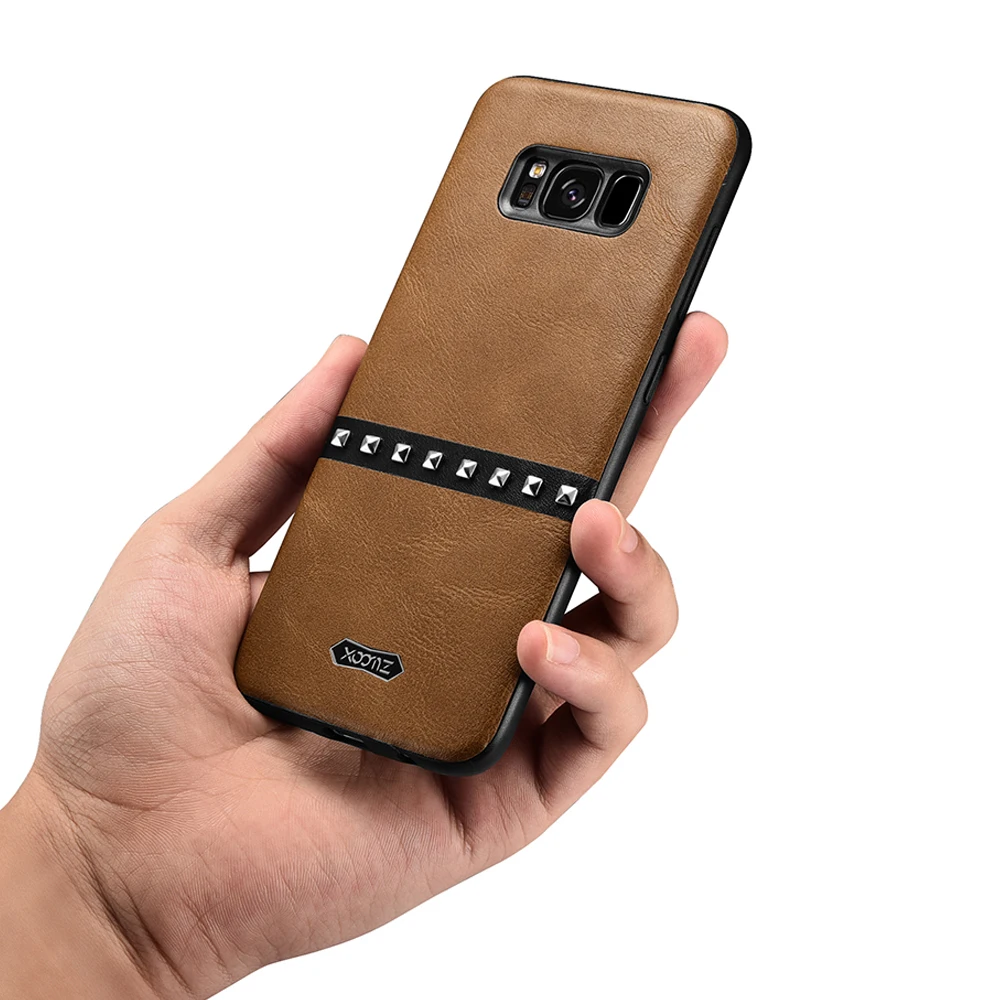 Чехол XOOMZ для Samsung S8 винтажный из искусственной кожи с заклепками чехол Galaxy