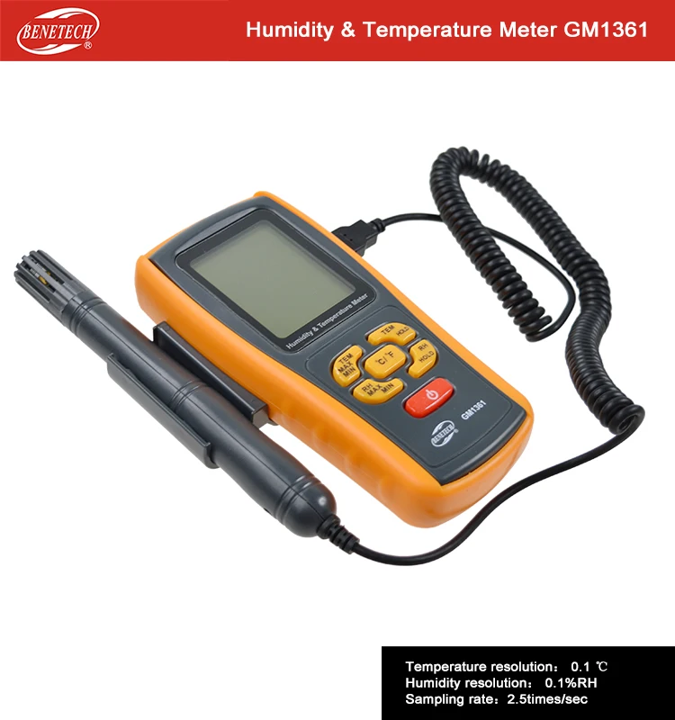 Измеритель влажности и температуры GM1361 BENETECH|temperature meter|humidity temperature metertemperature humidity