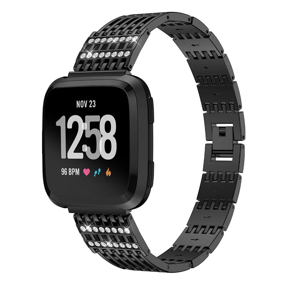 Ремешок для часов из нержавеющей стали Fitbit Versa ремешок с металлическим умным