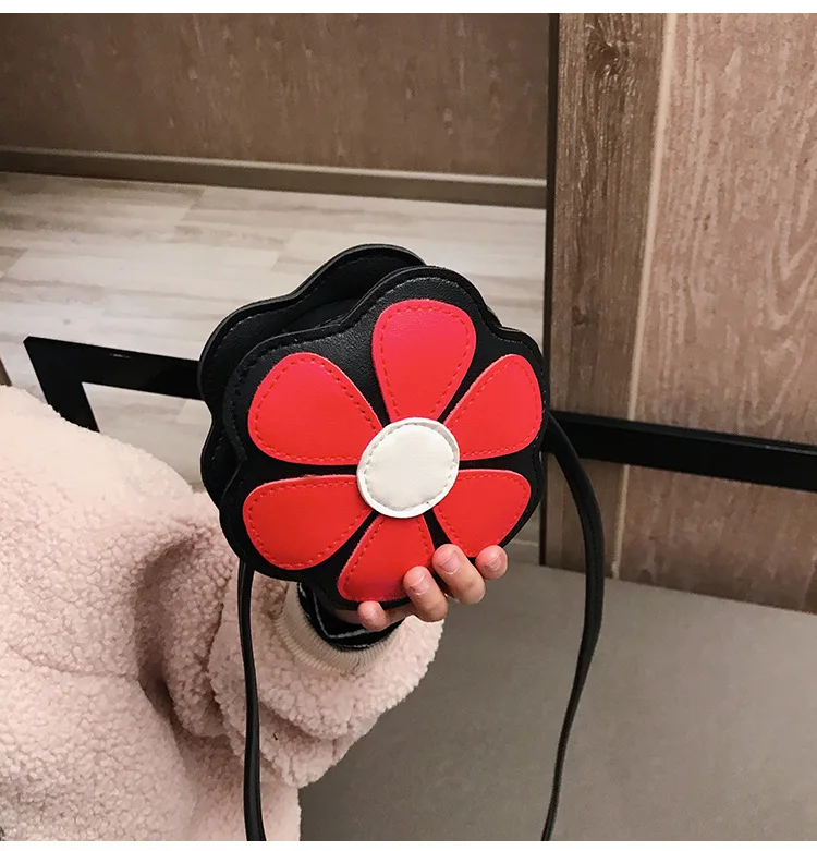 Новая модная Милая Детская сумочка для монет из искусственной кожи, милая сумка на молнии с цветочным принтом для девочек, мини-сумка принцессы, аксессуары, сумка для денег