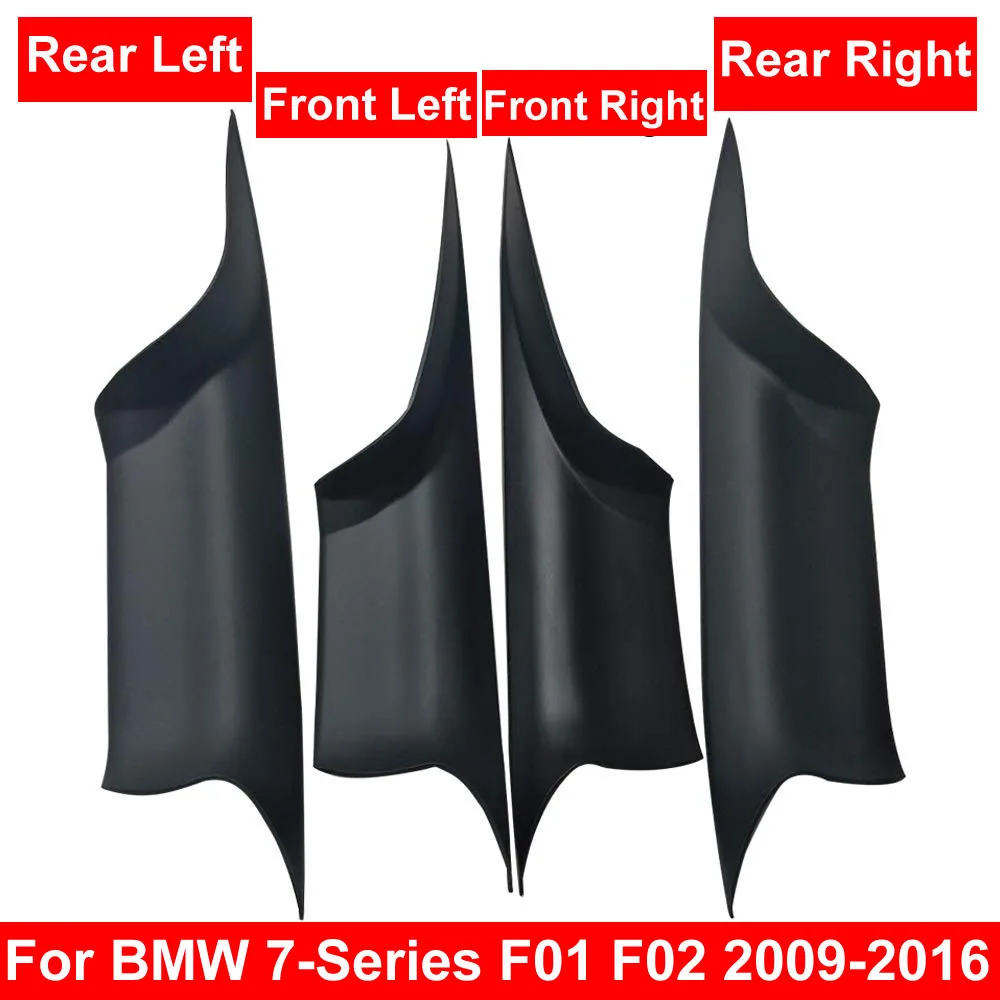

Car Interior Door Handle Black Carbon Fiber For BMW F01 F02 7-series Front Rear Left Right Inner Panel Pull Trim Cover 09-2016