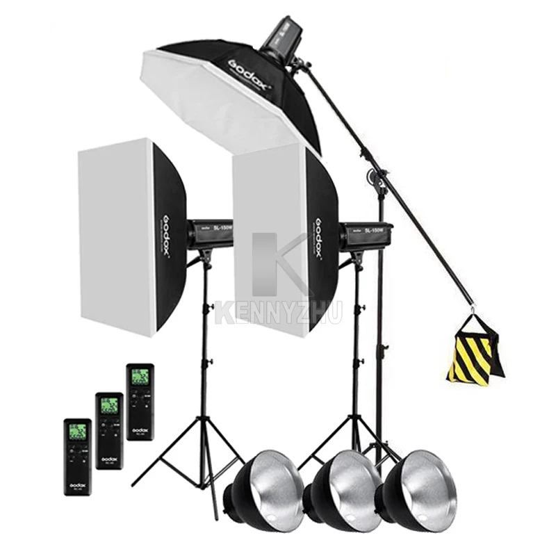 3x Godox непрерывное освещение SL 150W CRI93 + 16 каналов 5600K 150 W комплект светодиодных ламп