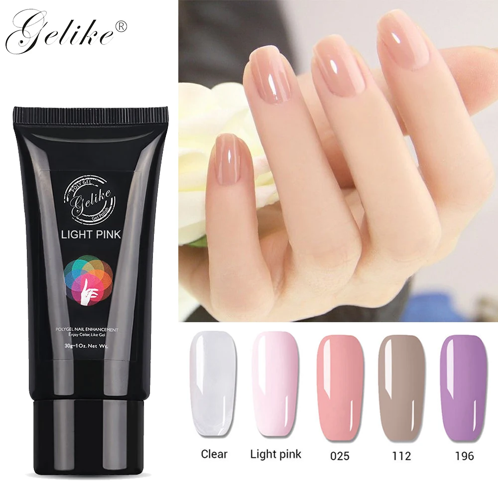 Like UV Poligel 6 цветов строитель Быстрый лаконичный дизайн ногтей поли для s арт здание