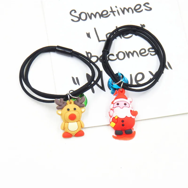 1 шт. креативные рождественские лося колокольчики эластичные резинки для волос