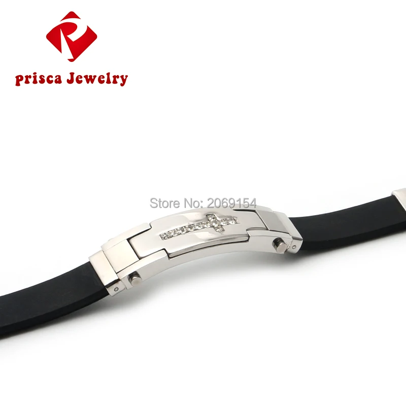 Мужские ювелирные изделия с крестиком браслет очаровательный силиконовый