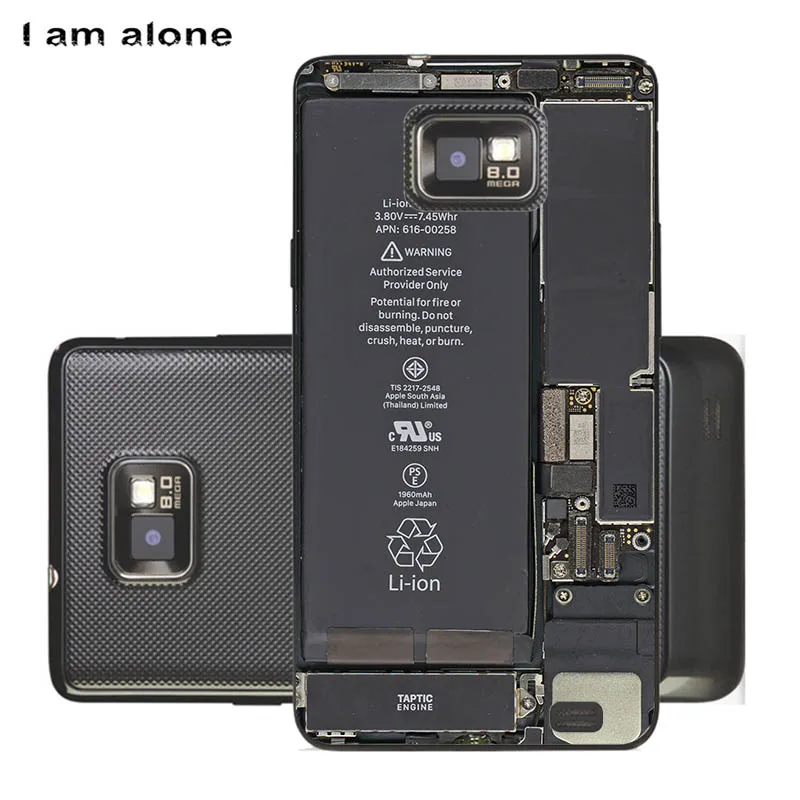 Чехлы для телефонов I am alone для samsung Galaxy S II S2 I9100, 4,3 дюймов, Модный чехол из мягкого ТПУ для мобильного телефона S2 SII