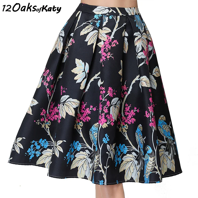 12 дубы Кэти Европа и Америка Винтаж Высокая талия большой нижней середины икры