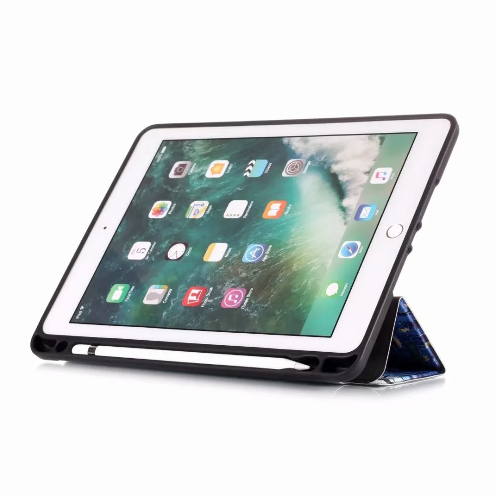 Чехол с карандашом для ipad 5/6 Air 1/2, умный чехол для ipad 9,7 A1822 A1893, магнитный чехол из искусственной кожи, чехол для планшета