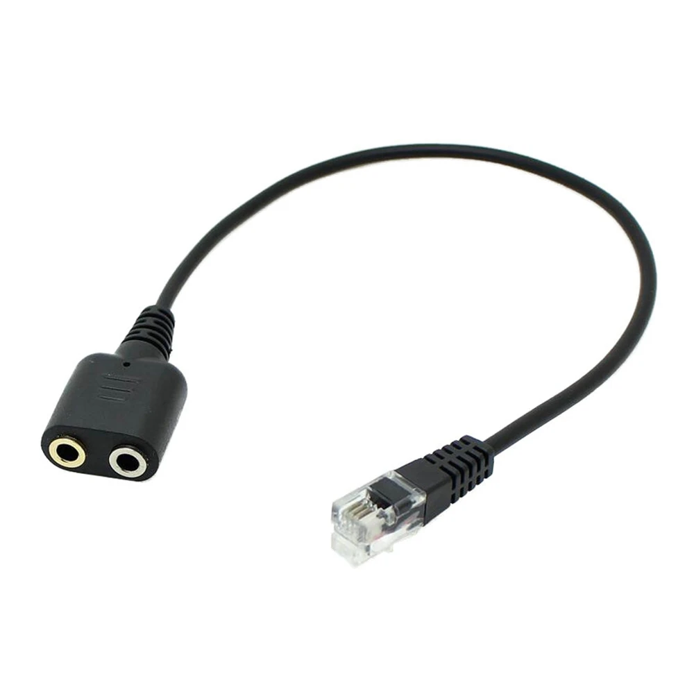 Бесплатная доставка шт. Гарнитура для 4P4C RJ9/RJ10/RJ22 адаптер двойные наушники 3 5 мм с