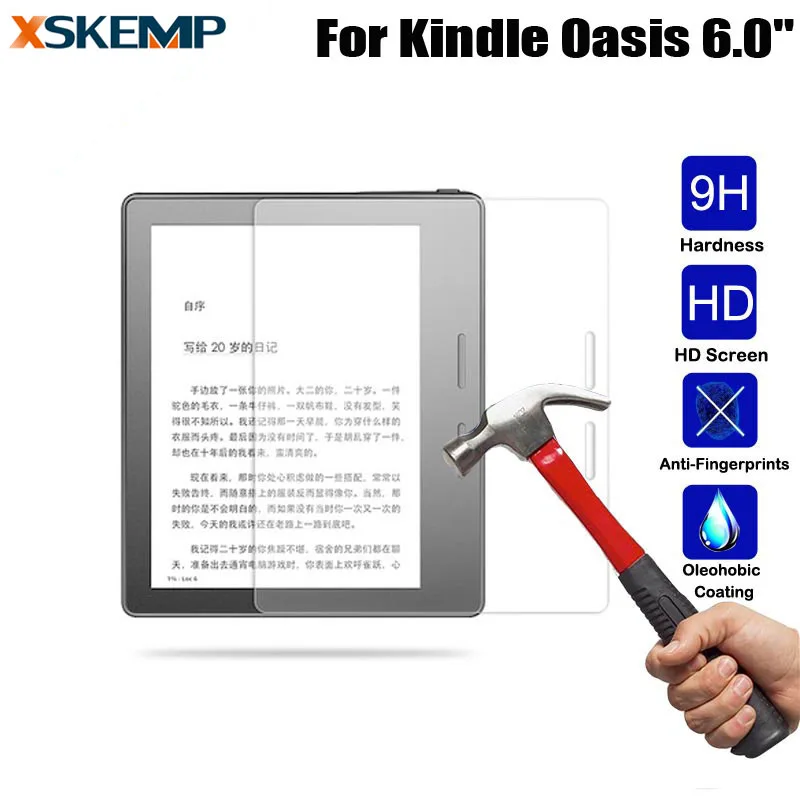 XSKEMP взрывозащищенное Закаленное стекло для планшета Kindle Oasis 6 0 дюймов ультра