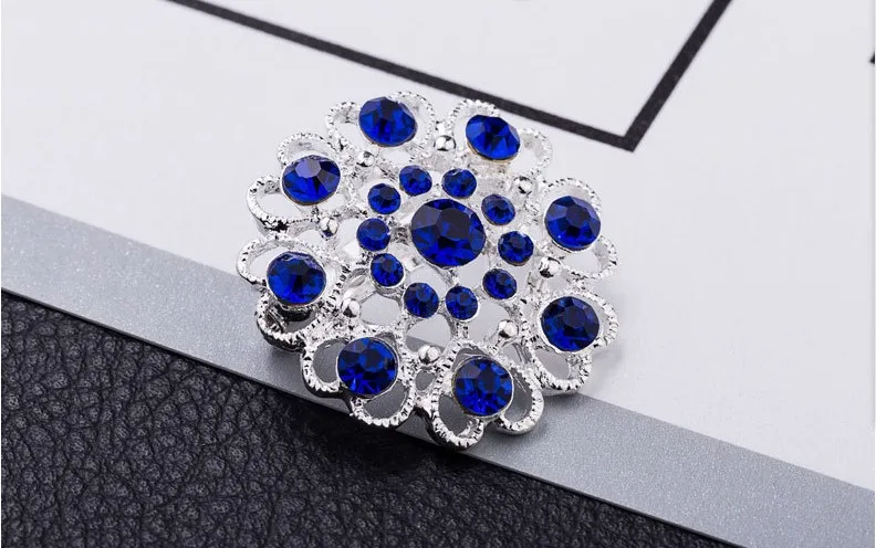 Popular brooch jewelry Zinc-alloy round cut diamond-love heart pin European style brooches collar for gifts | Дом и сад