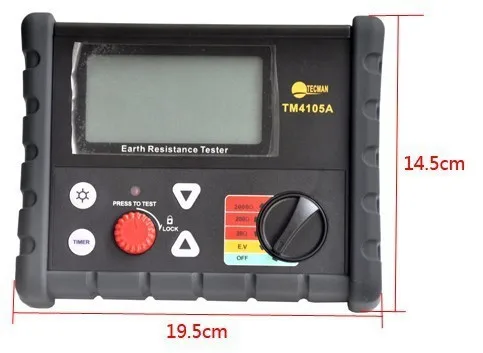 

TECMAN genuine ground resistance tester Earth resistance tester/megohmmeter TM4105A 2000 OHM 200 VOLT meter