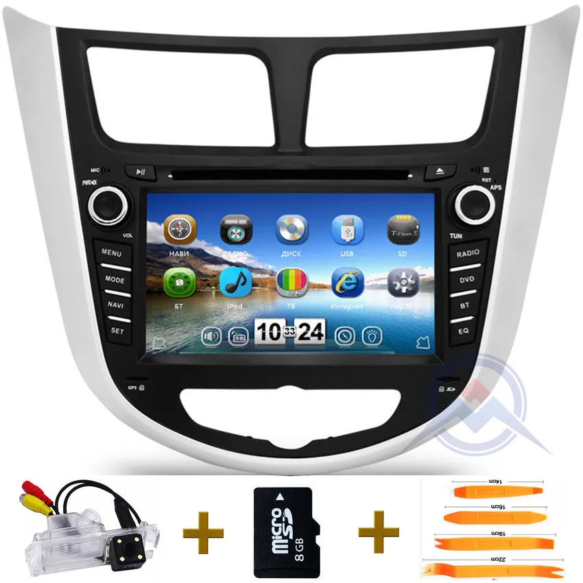 ZOHANAVI " автомобильный gps dvd-плеер для hyundai Solaris Verna accent автомобильный головной убор радио видео плеер навигация iPod 3G-USB порт