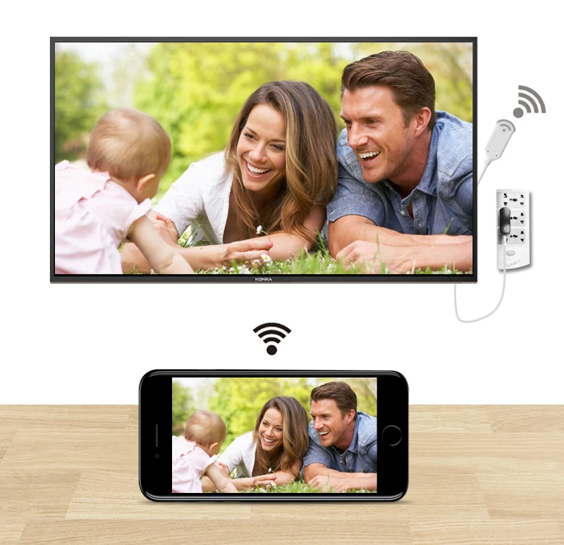 Беспроводной Wi-Fi HDMI кабель HD ТВ видео адаптер для iPhone XS MAX XR X 5, 6, 7, 8, Ios Android samsung s6 edge s7 s8 S9 s10 телефон к ТВ