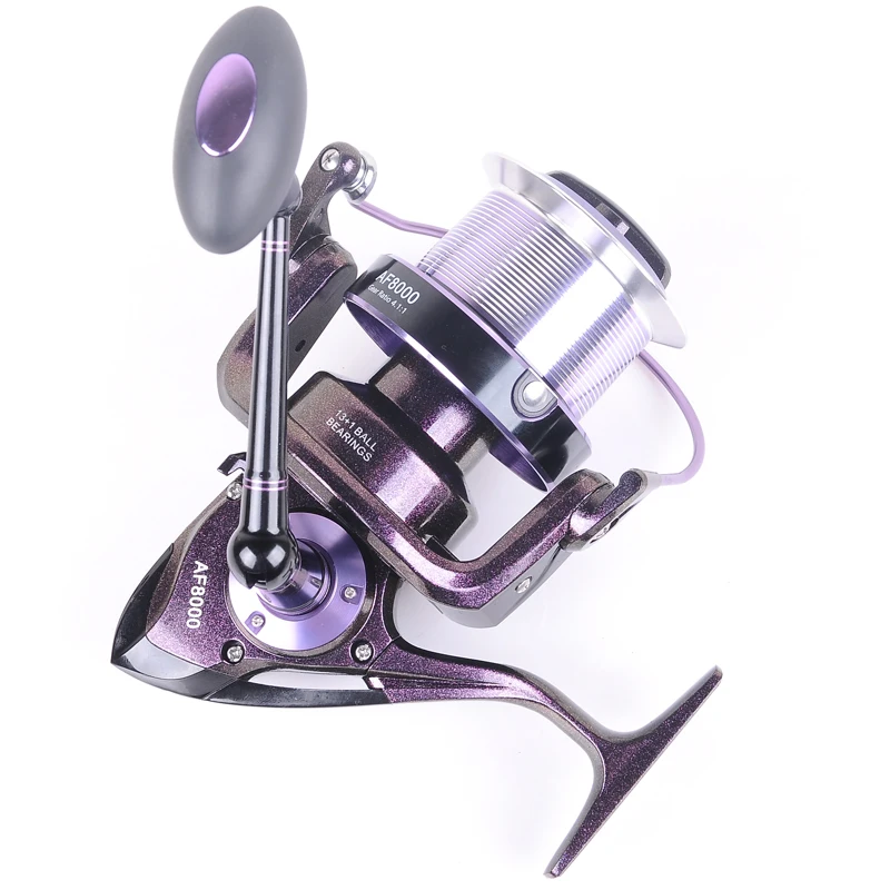 Hynix 8000 13 + 1BB long shot reel casting for carp and salt water surf spinning big sea fishing Metal Fishing Reel | Спорт и
