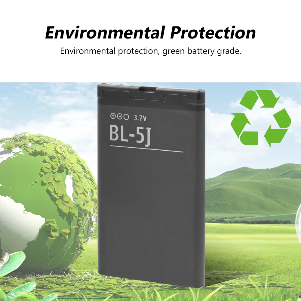 Перезаряжаемые литий Li-Po Батарея BL-5J BL 5J для Nokia 5230 5233 5235 C3 X9 201 Lumia 521 525 5228 5230C 5230XM 5232