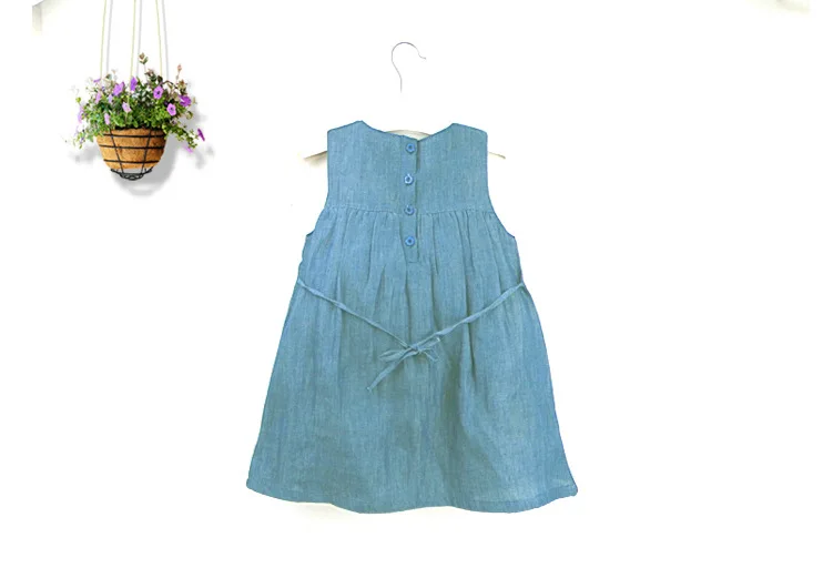 Детское джинсовое платье с мультяшным принтом на возраст 2-8 лет | Детская одежда и