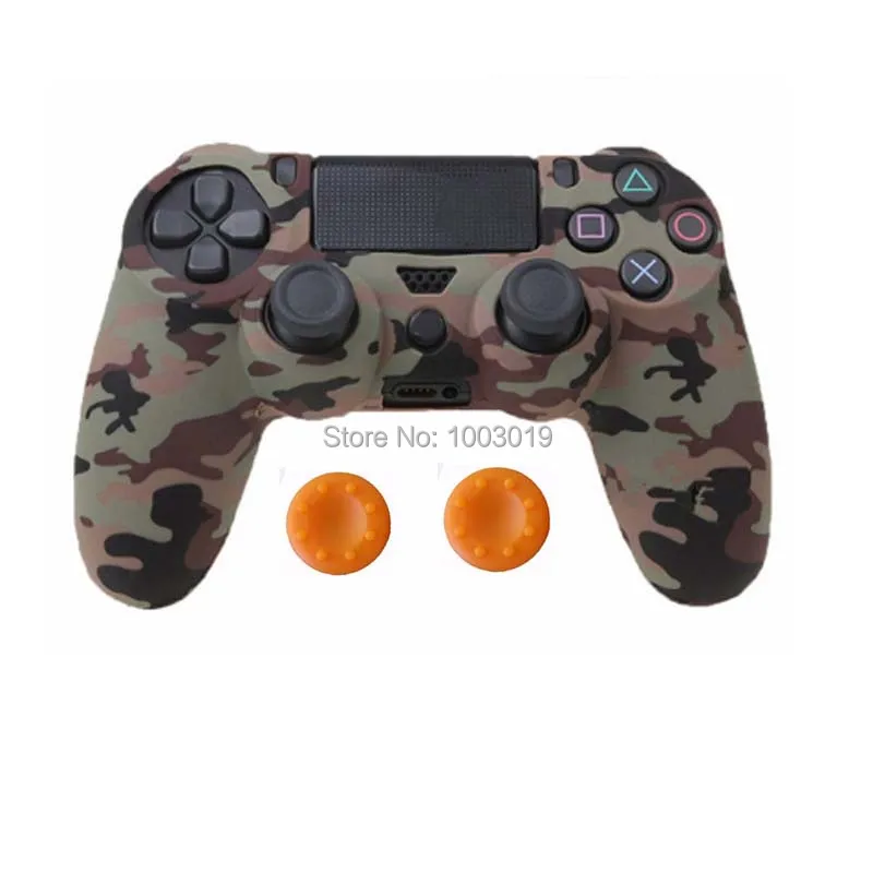PS4 PS4 SLIM PRO Камуфляжный Противоскользящий силиконовый чехол с 2 колпачками для джойстика для Playstation 4 Dualshock 4